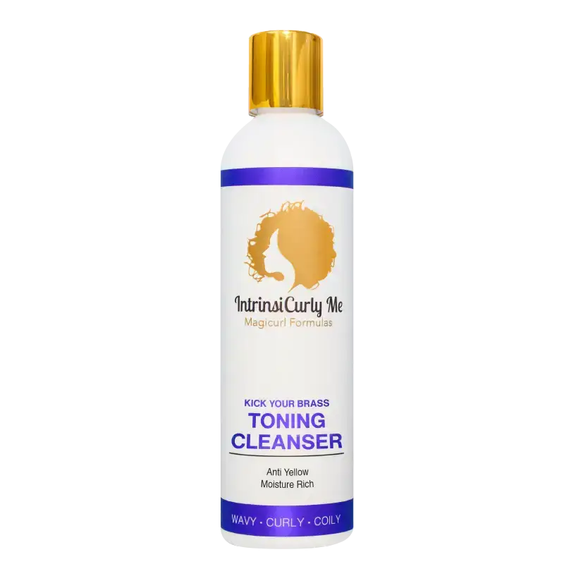 IntrinsiCurly Me Toning Cleanser: Purple Shampoo for Blonde & Gray Curly Hair. Neutralizes Brassiness!