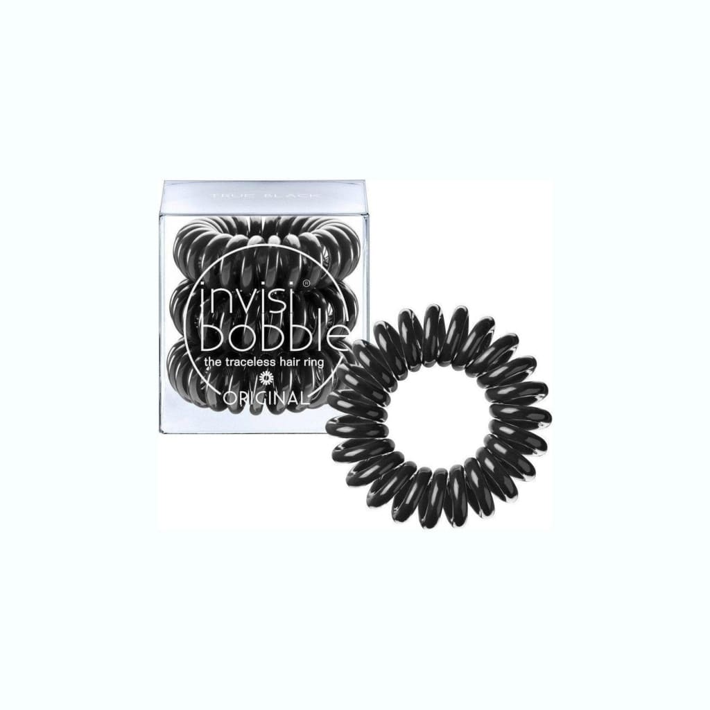 invisibobble True Black Hair Ties: Traceless Hair Rings, No Kink Ponytail Holders