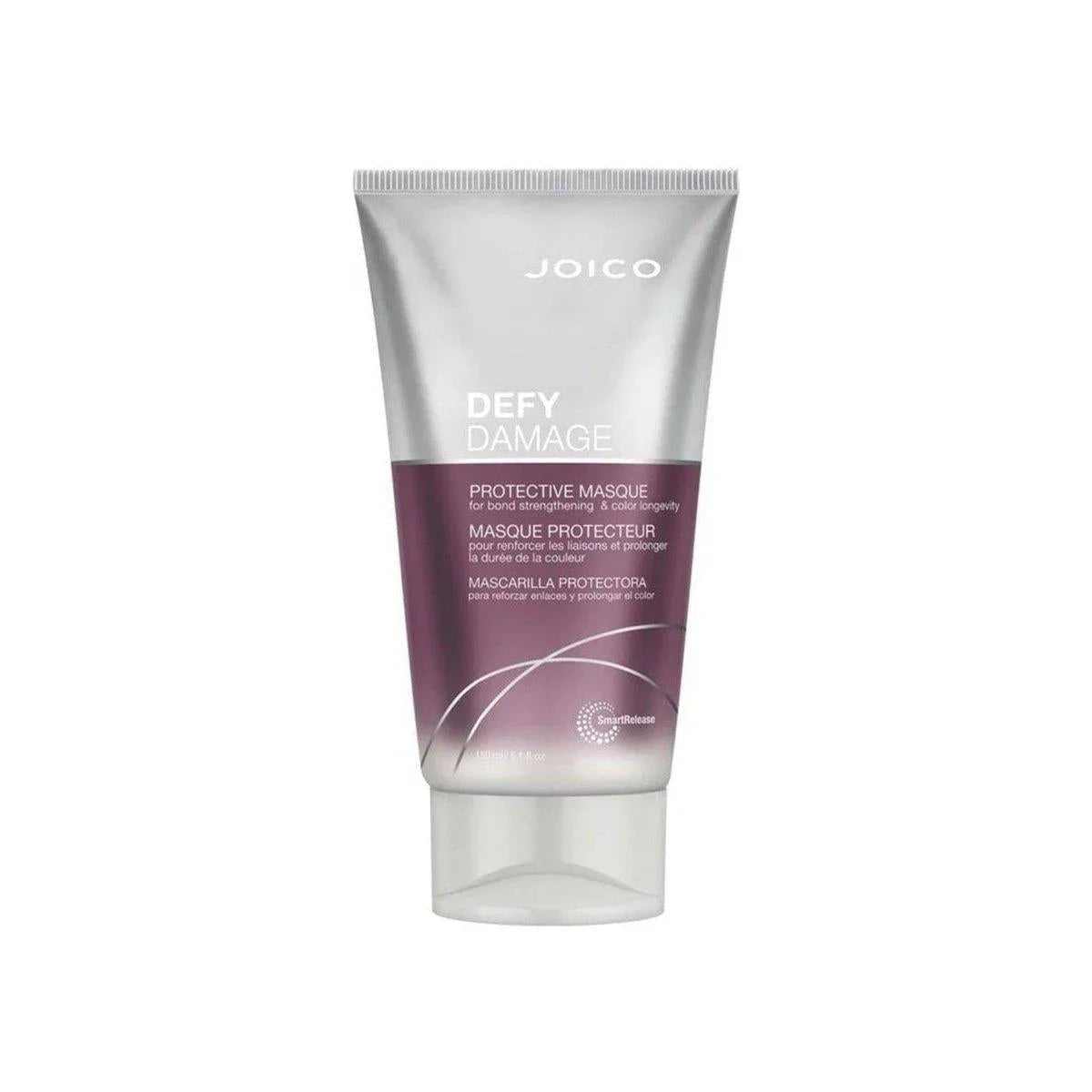 Joico Defy Damage Protective Masque 150ml tube in silver and purple packaging