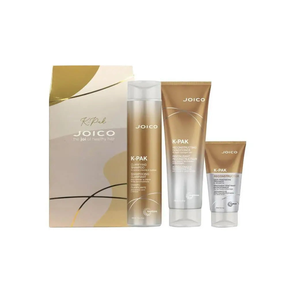 Joico K-Pak Gift Set: Shampoo, Conditioner & Reconstructor. Hair Repair Treatment for Damaged Hair