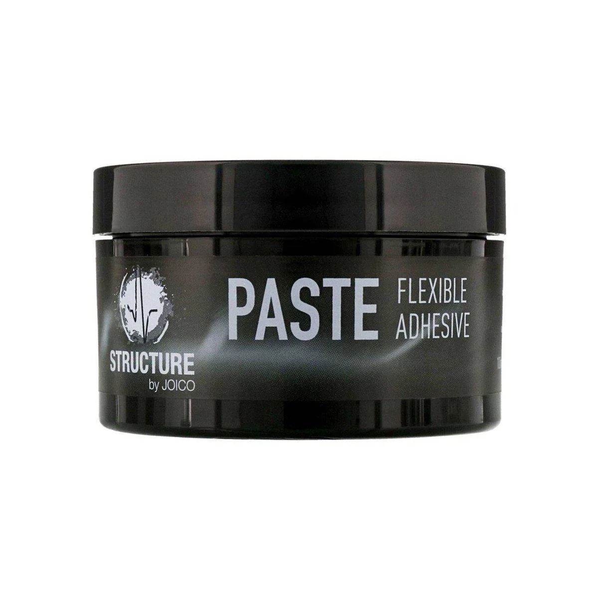 Black container of Joico Structure Paste Flexible Adhesive, labeled ’Structure by JOICO Paste’