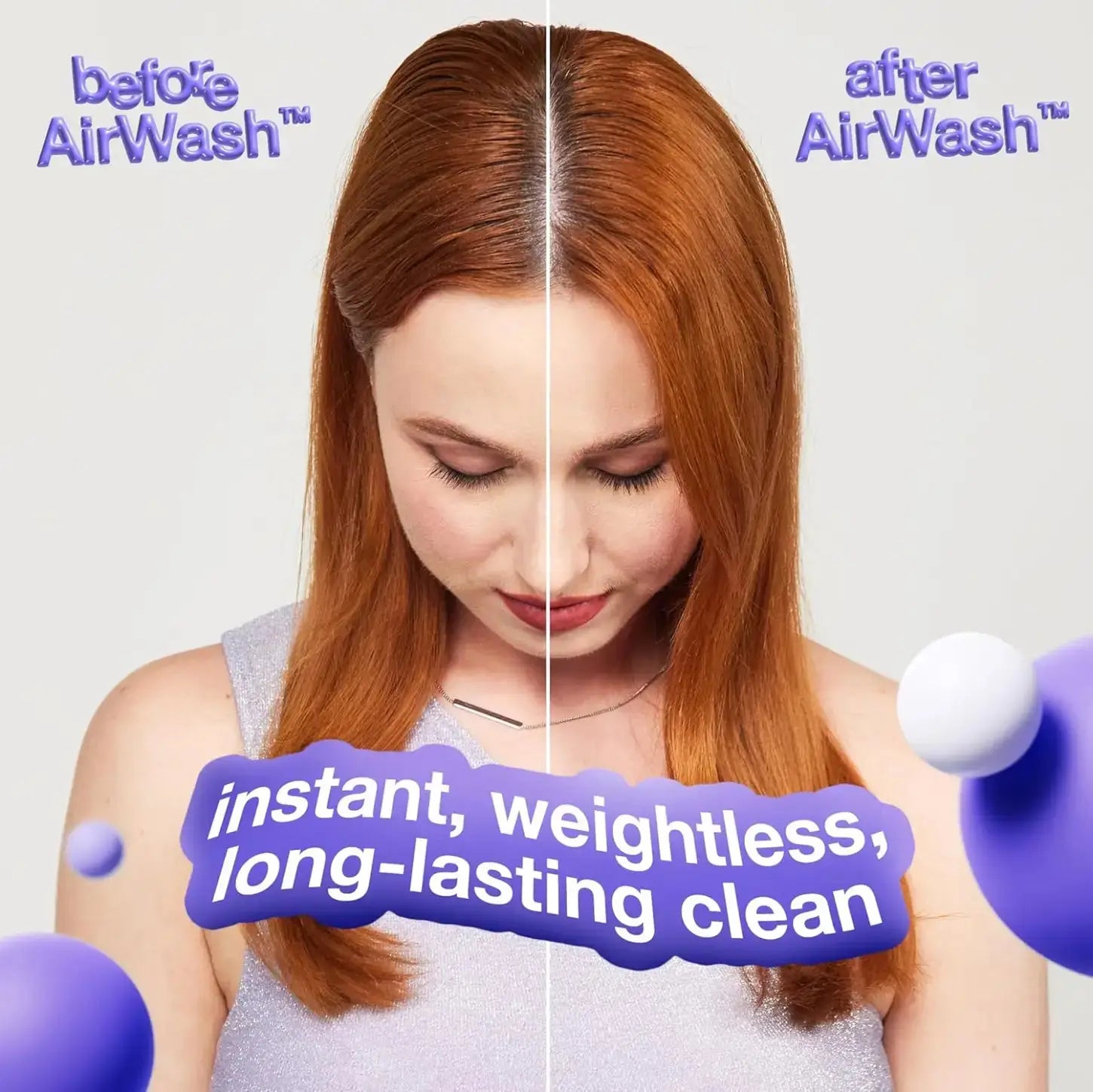 K18 AirWash Dry Shampoo: Before & After. Instant Clean, Oil-Free Hair Refresh!