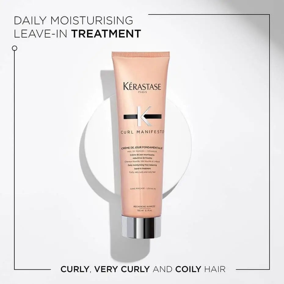 Kerastase Curl Manifesto Leave-In Treatment for Curly & Coily Hair - Daily Moisturizing Frizz Control, Professional Hair Care