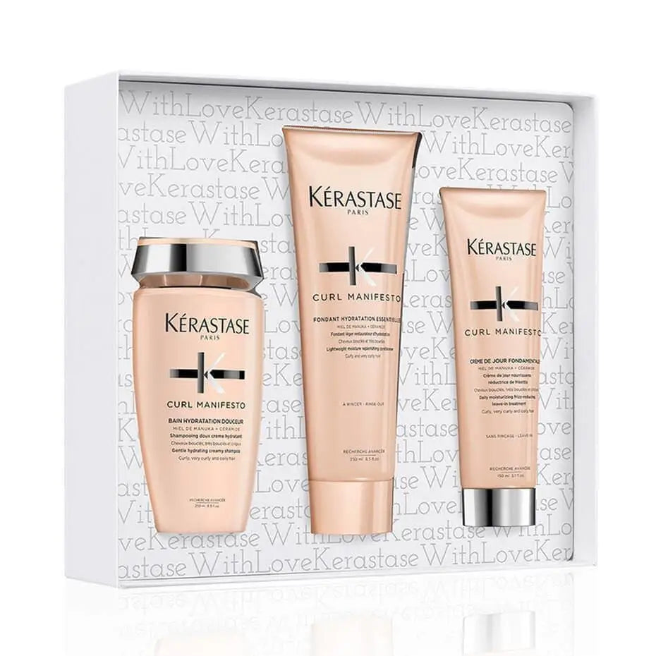 Kerastase Curl Manifesto Gift Set: Curly Hair Shampoo, Conditioner & Treatment. With Love Kerastase Collection