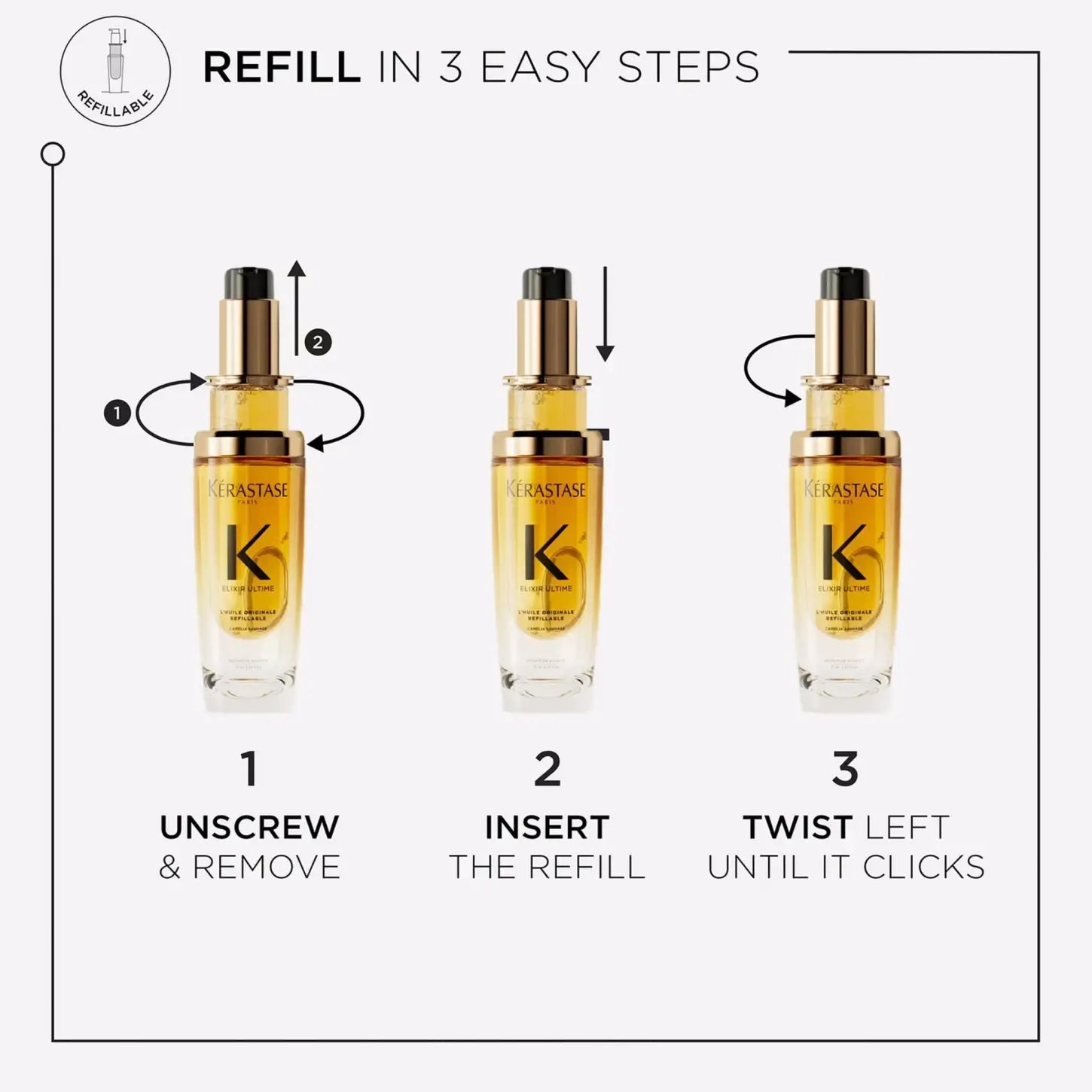Kérastase Elixir Ultime Refill Instructions: 3 Easy Steps to Refill your Hair Oil Bottle - Shine & Nourishment
