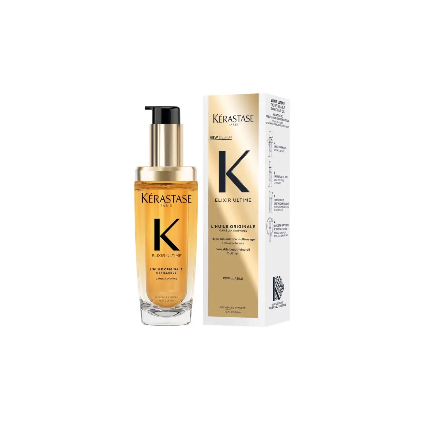 Kérastase Elixir Ultime Hair Oil - Refillable Camellia Oil for Shine & Nourishment