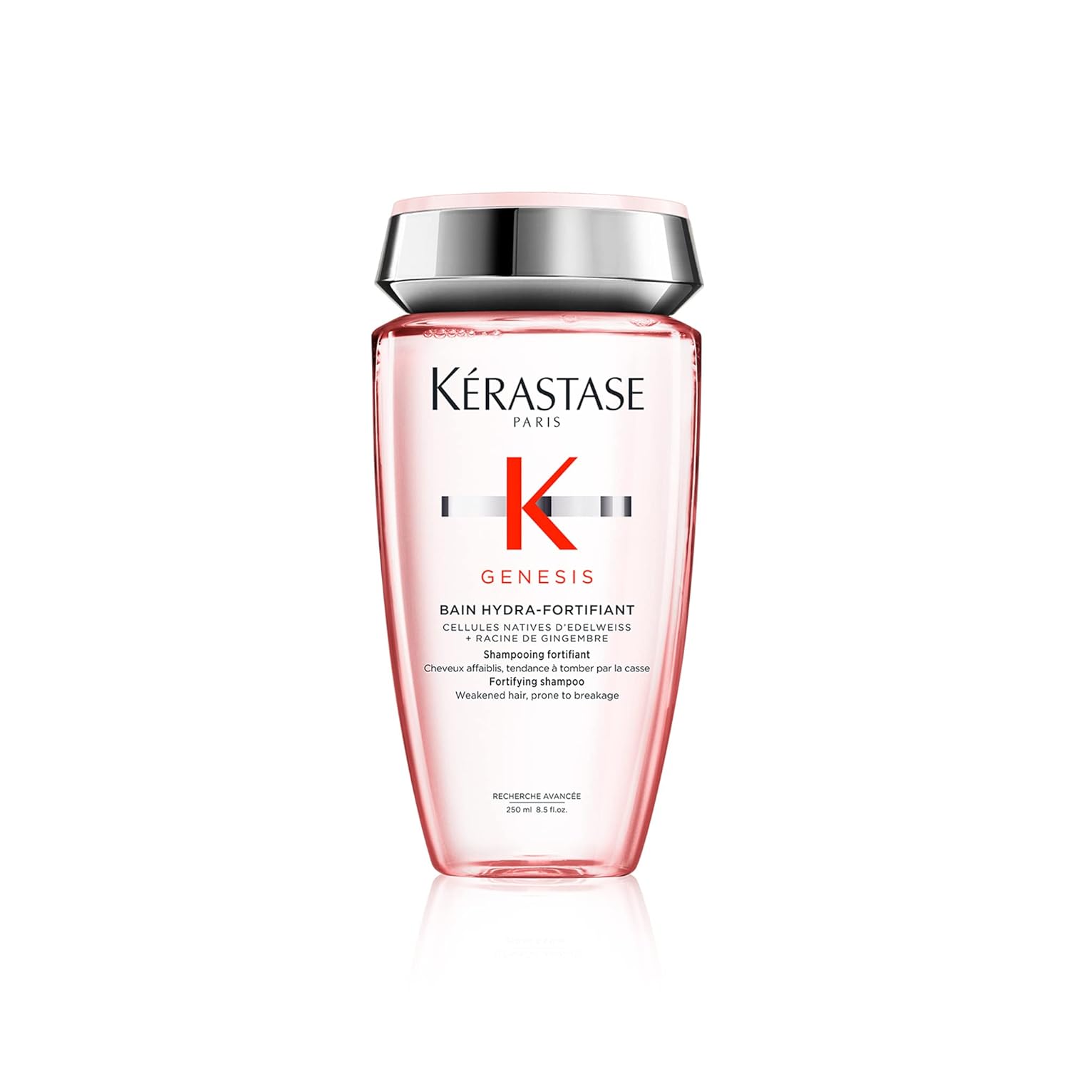 Revitalize dry, weakened hair with Kerastase Genesis Bain Hydra-Fortifiant Shampoo 250ml for enhanced strength and shine.