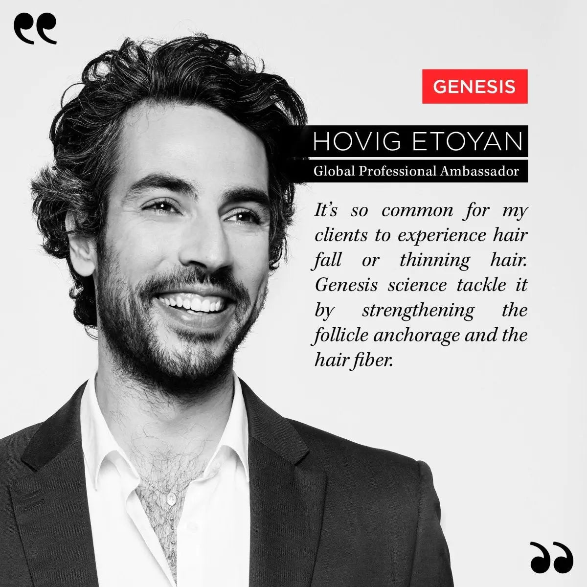 Hovig Etoyan, Genesis Global Ambassador for Hair Care: Expert Insights on Hair Loss Solutions