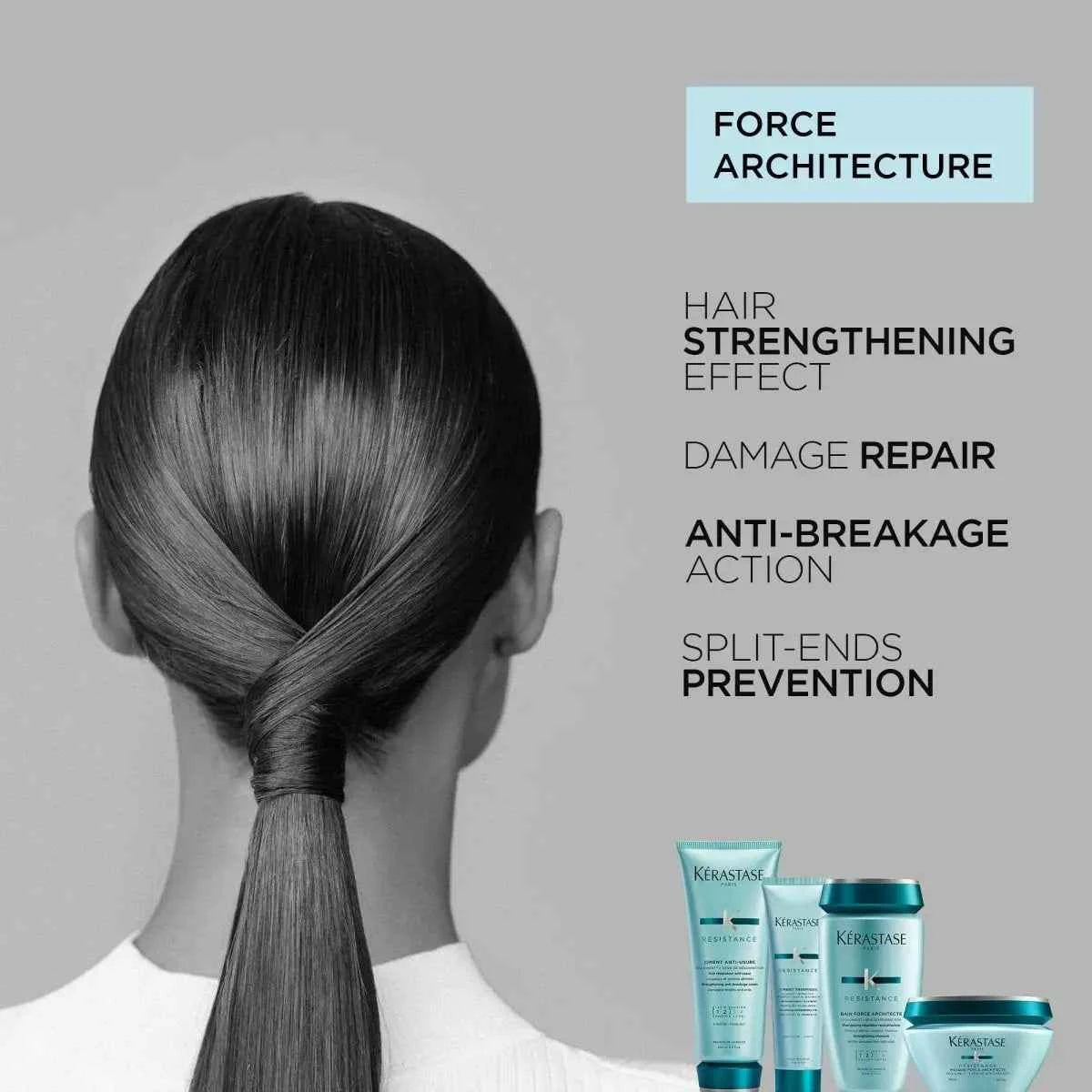 Kérastase Resistance: Hair Strengthening, Damage Repair, Anti-Breakage. Blow-Dry Primer for Healthy Hair. Force Architecture.