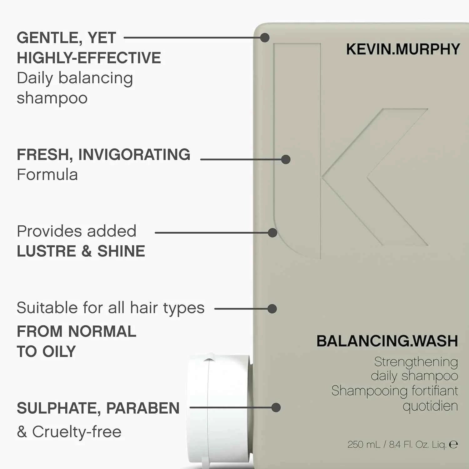 Kevin Murphy Balancing.Wash Shampoo: Sulfate-Free Daily Balancing for Healthy Hair