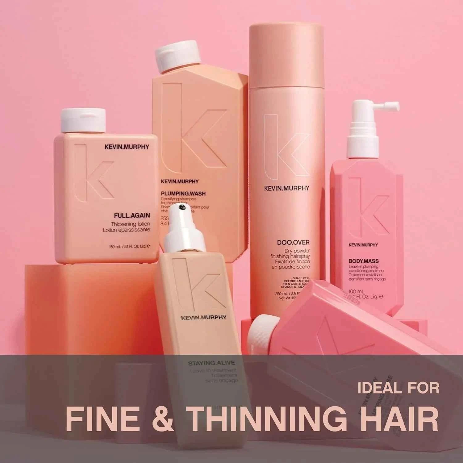 Kevin Murphy: Fine & Thin Hair Solutions. Volume Plumping Shampoo, Thickening Lotion & Hair Spray for Fuller, Thicker Hair.