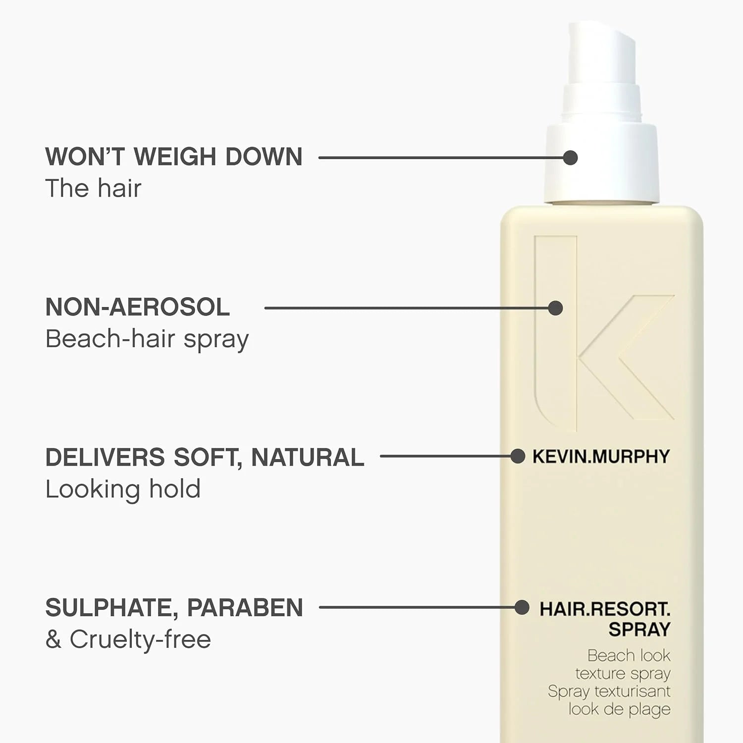 Kevin Murphy Hair.Resort.HairSpray Beach look 150ml (Sulphate Free)