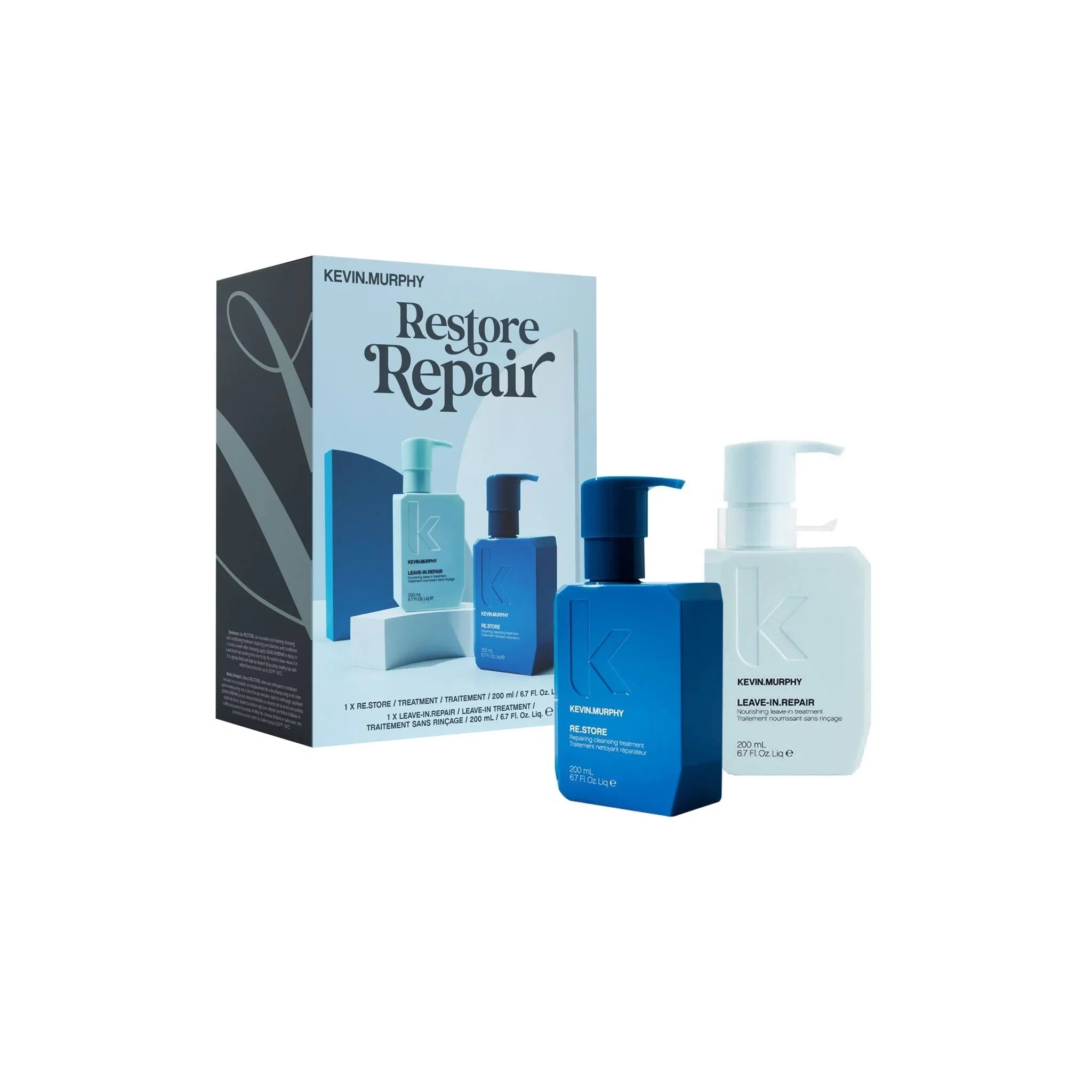 Kevin Murphy Restore Repair Gift Set: Hair Repair Treatment. Shampoo, Conditioner, Leave-in. Perfect Holiday Gift Idea!