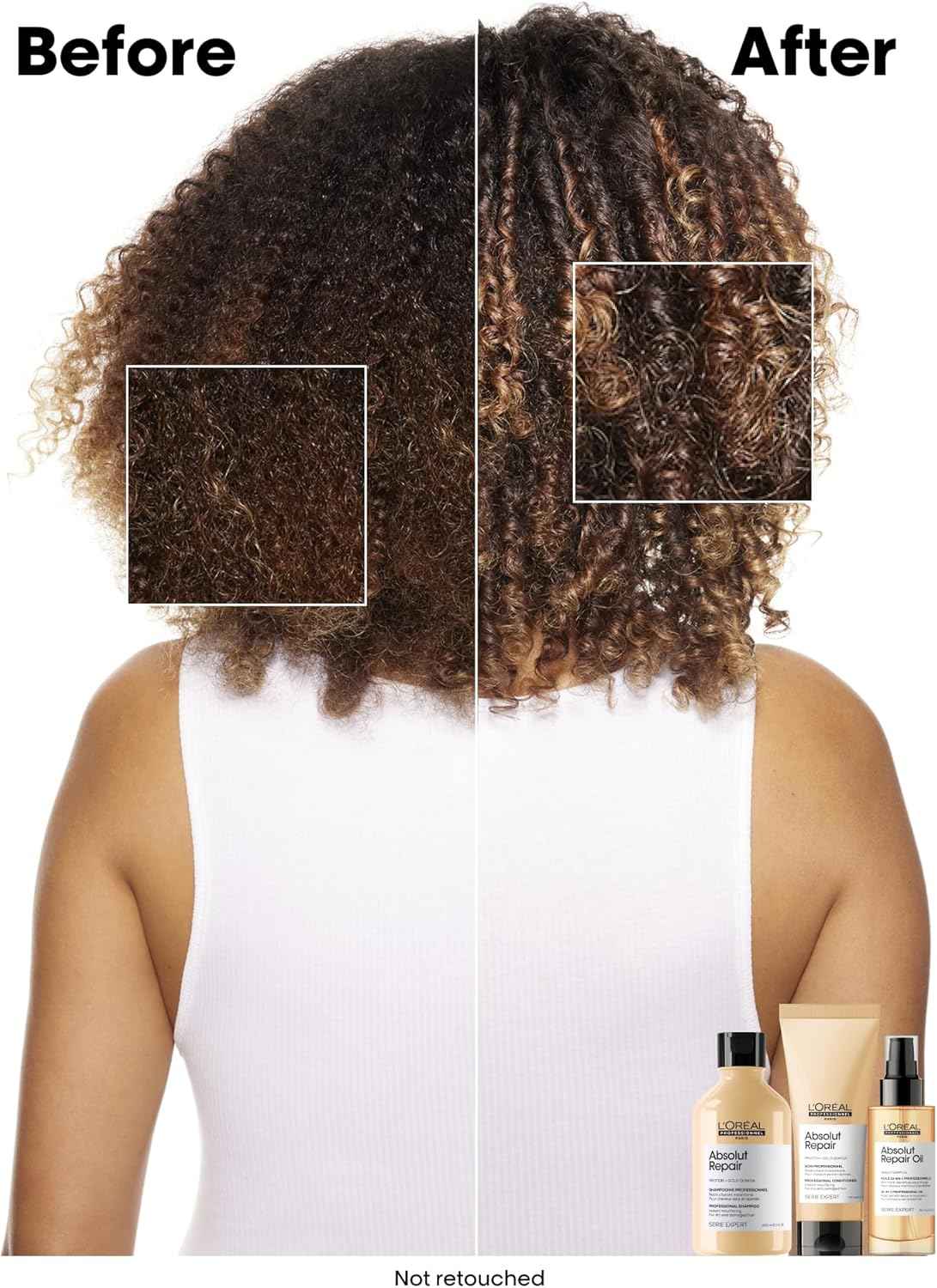 L\'Oreal Absolut Repair: Before & After Transformation for Damaged Hair. See the Difference!