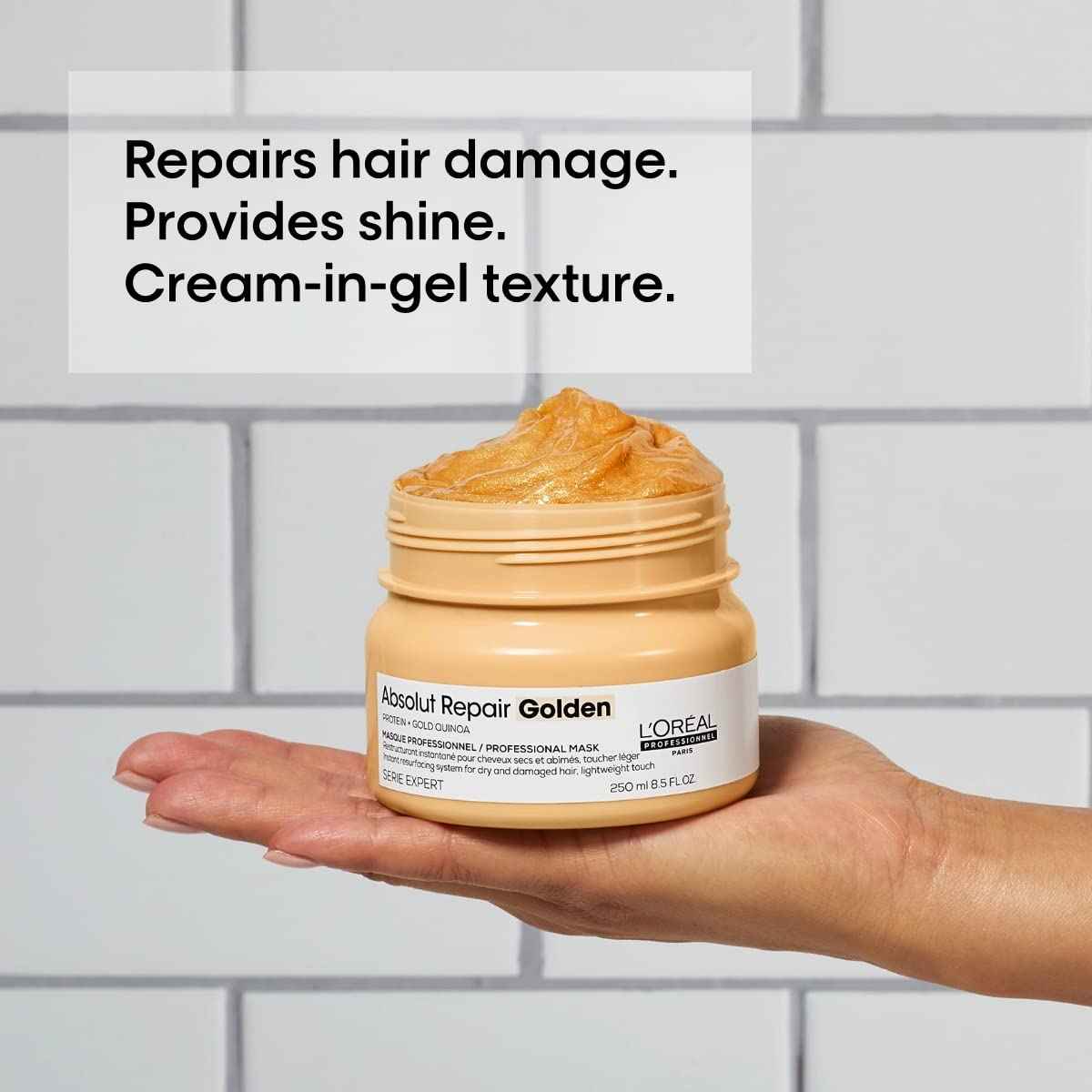 L'Oreal Absolut Repair Golden Hair Mask: Repairs, Shines, Cream-Gel Texture