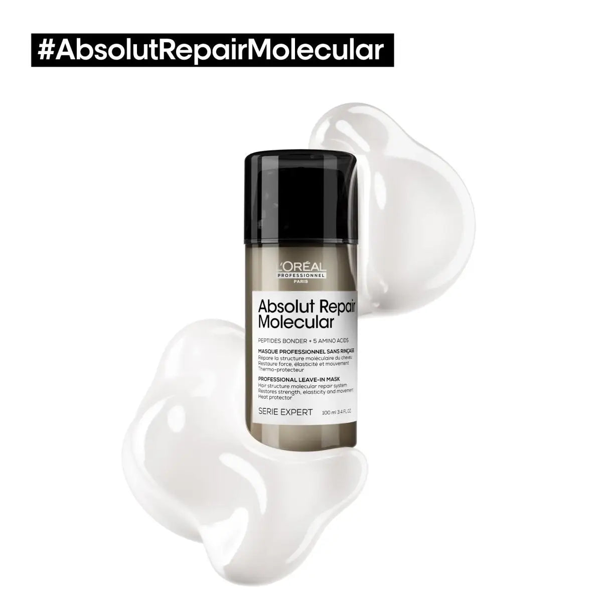 L'Oreal Absolut Repair Molecular Leave-In Mask: Deep Hair Repair Treatment for Damaged Hair