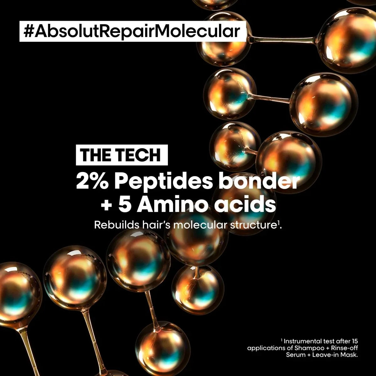 L'Oréal Absolut Repair Molecular: Peptide & Amino Acid Hair Repair. #AbsolutRepairMolecular
