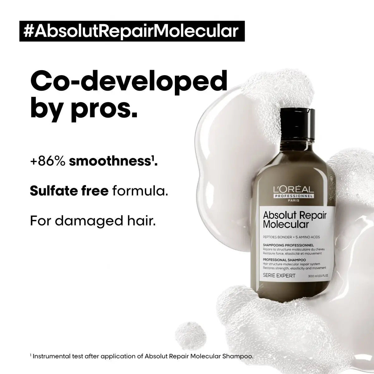 L'Oreal Absolut Repair Molecular Shampoo: Repairs & Smooths Damaged Hair