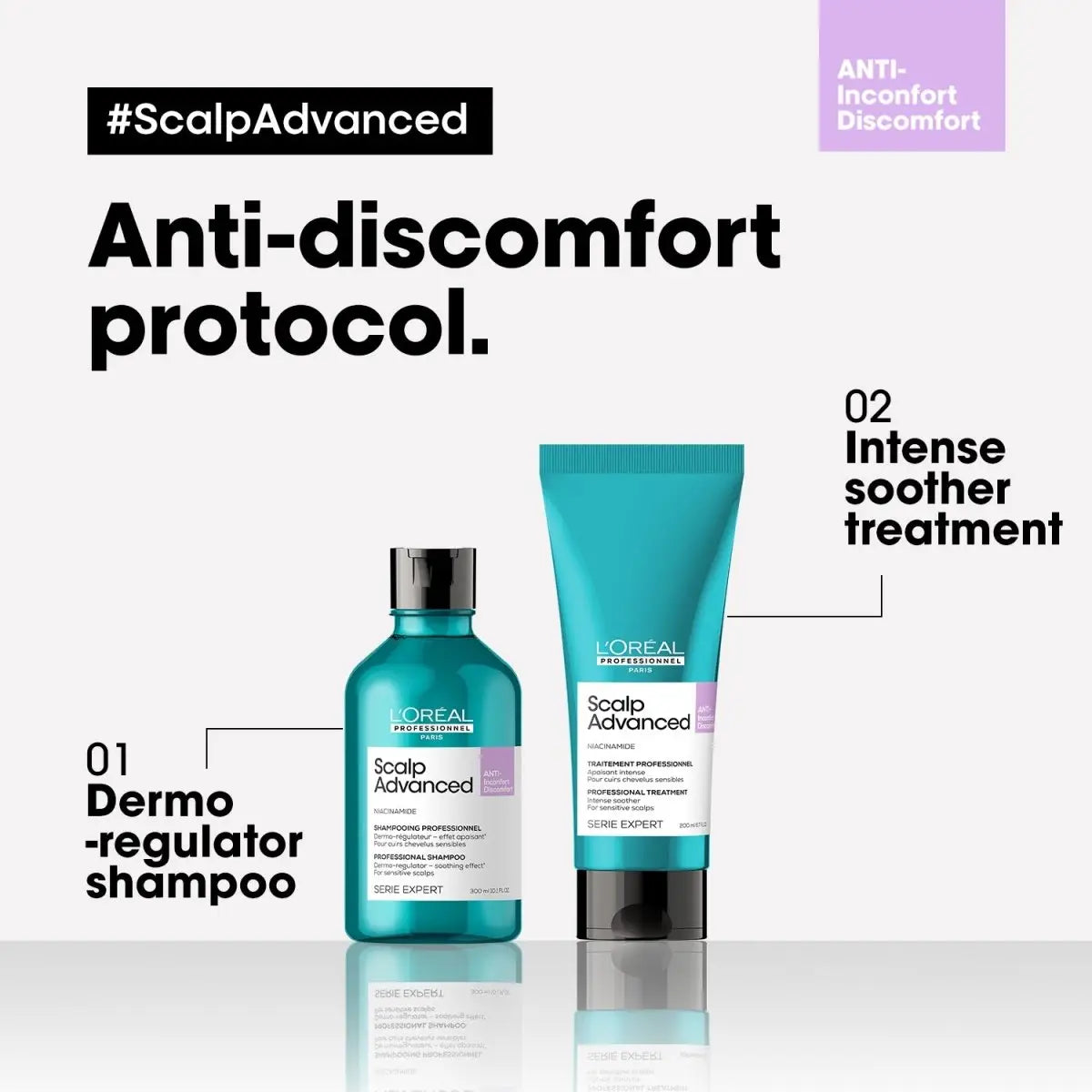 L'Oreal Scalp Advanced: Soothing Shampoo for Sensitive Scalp. Dermo-Regulator treatment.