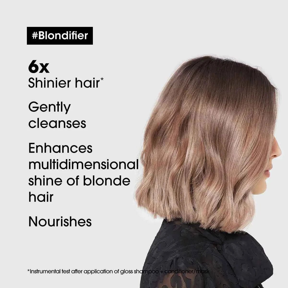 L'Oreal Blondifier Shampoo: 6x Shinier Blonde Hair! Glossy shine and revitalization.