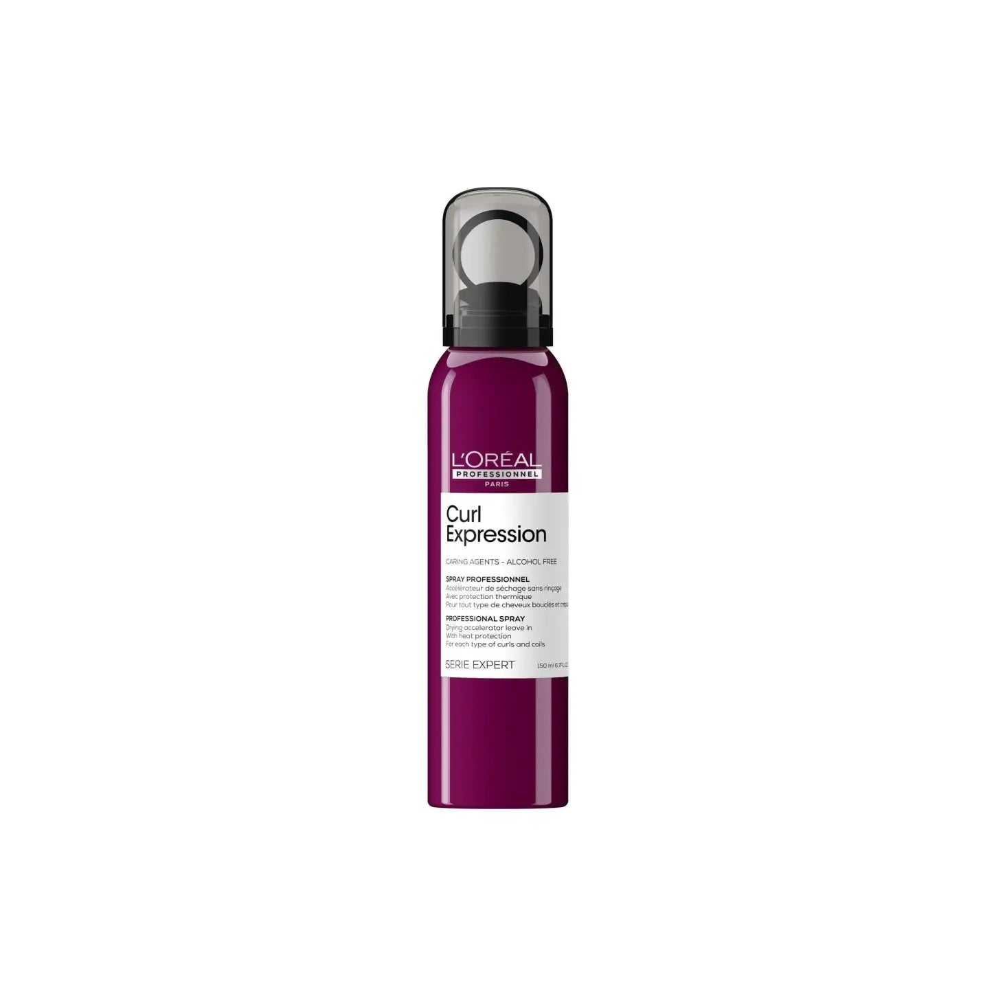 L'Oreal Curl Expression: Drying Accelerator Spray for Curly Hair, Leave-In Heat Protectant, 150ml