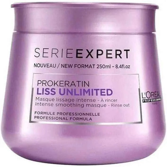 L'Oreal Serie Expert Liss Unlimited Hair Mask: Pro-Keratin Smoothing Treatment for Frizz Control & Shine