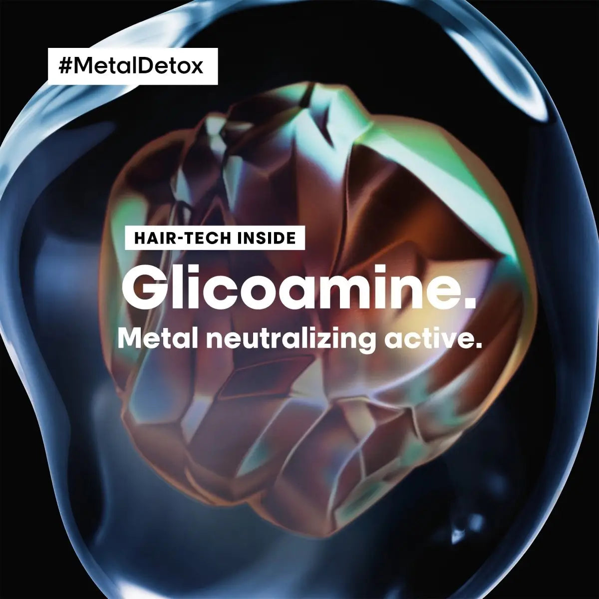 Loreal Metal Detox Oil: Glicoamine Hair Oil for Color-Treated & Damaged Hair. Metal Detox active inside.