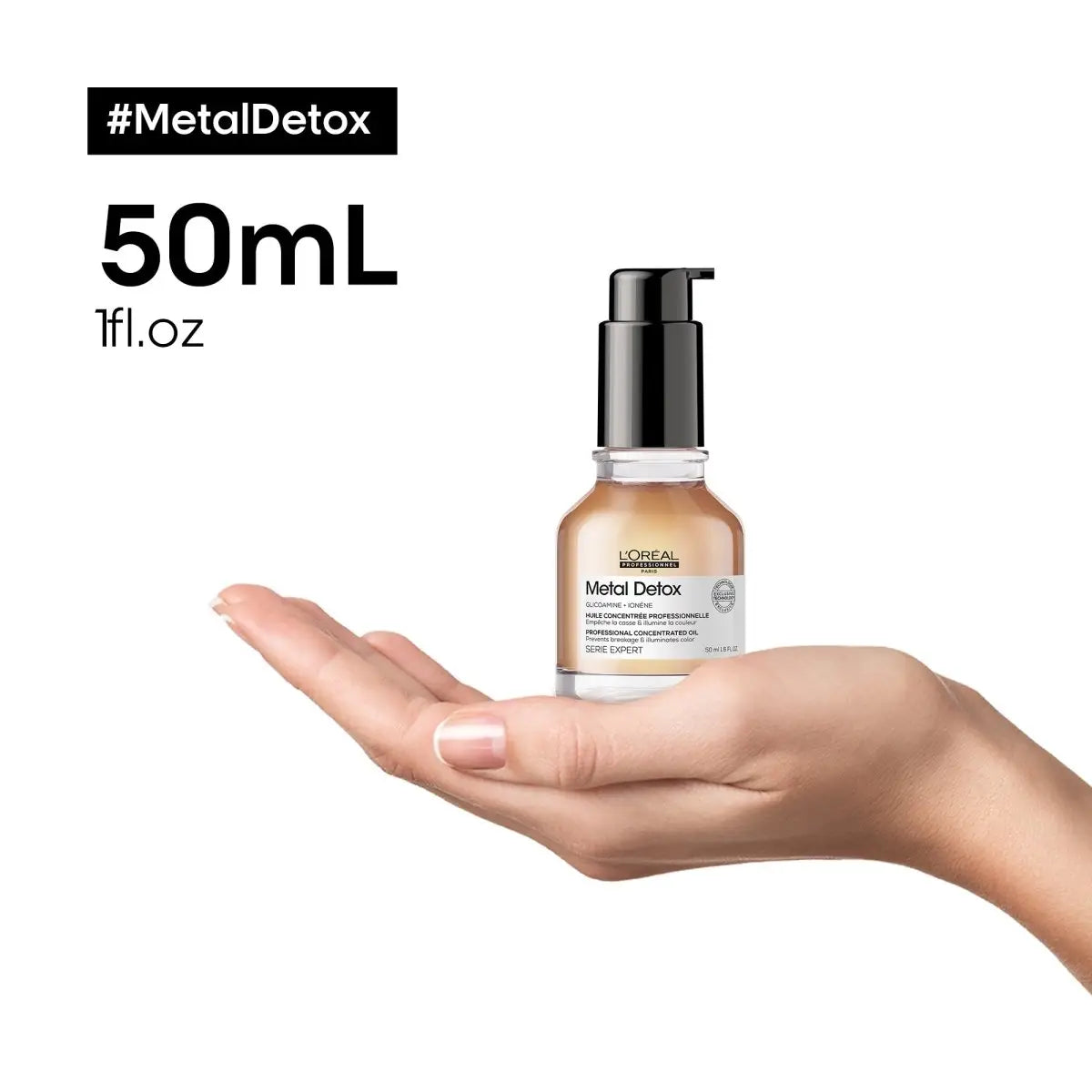Loreal Metal Detox Hair Oil 50ml: Color Treated Hair, Shine, Frizz Control
