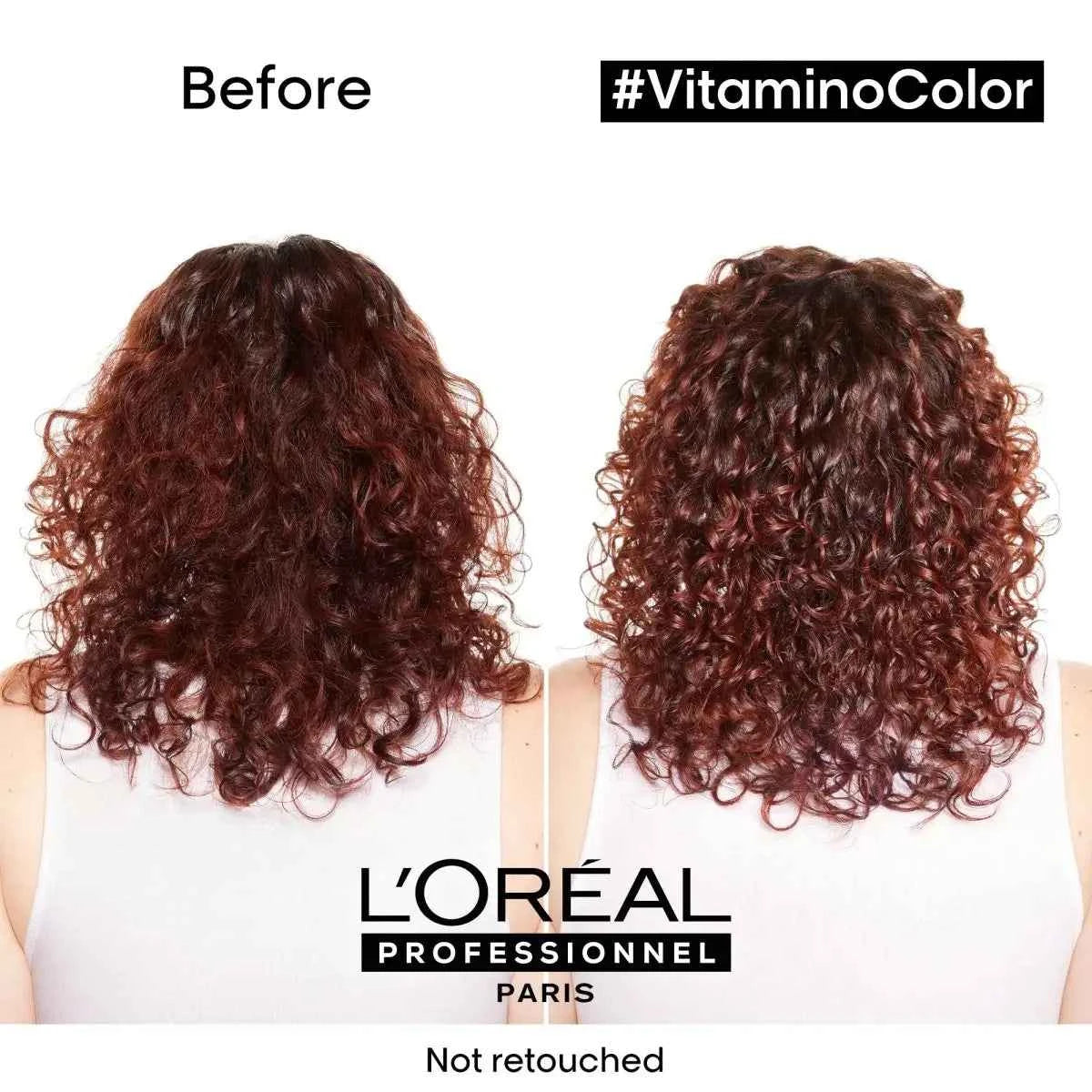 L'Oreal Vitamino Color Before & After: Vibrant Hair Transformation. Color-Treated Hair Care.