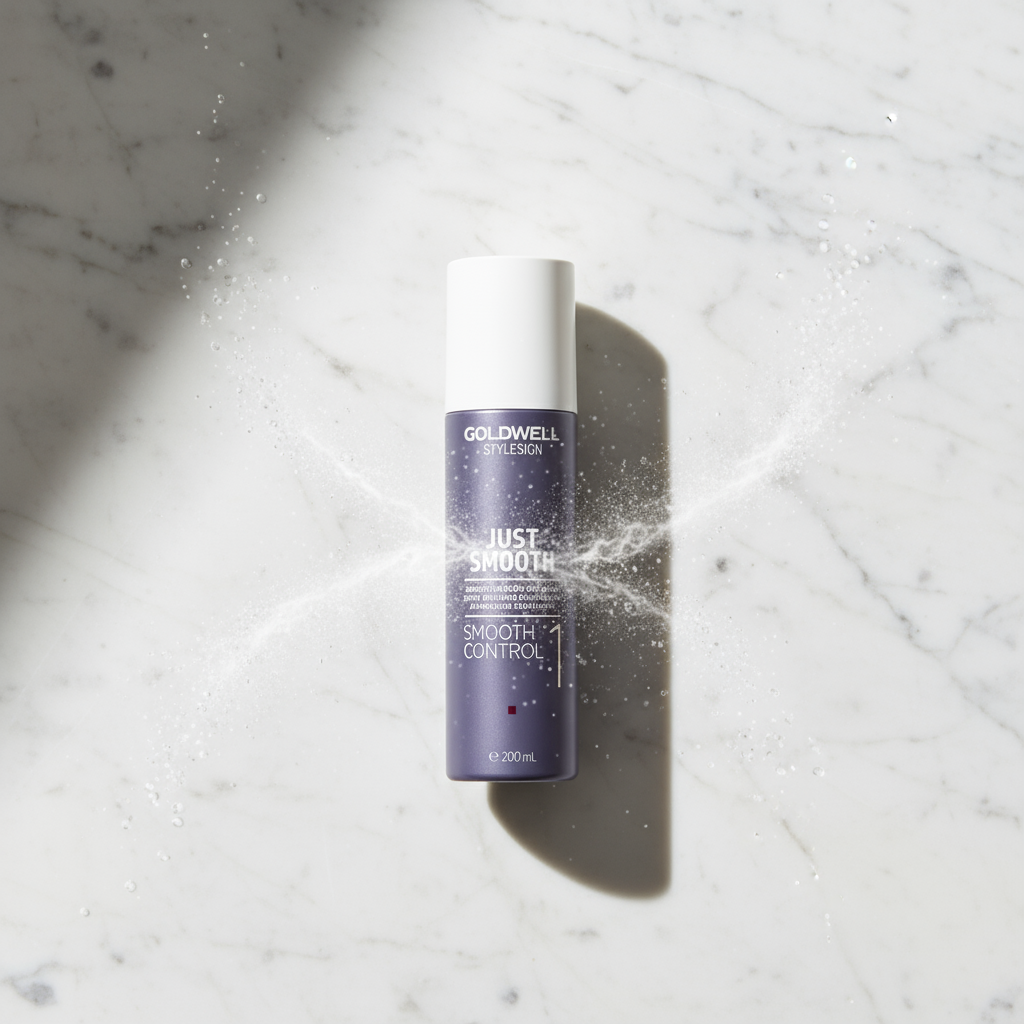 Marble flat lay with mist