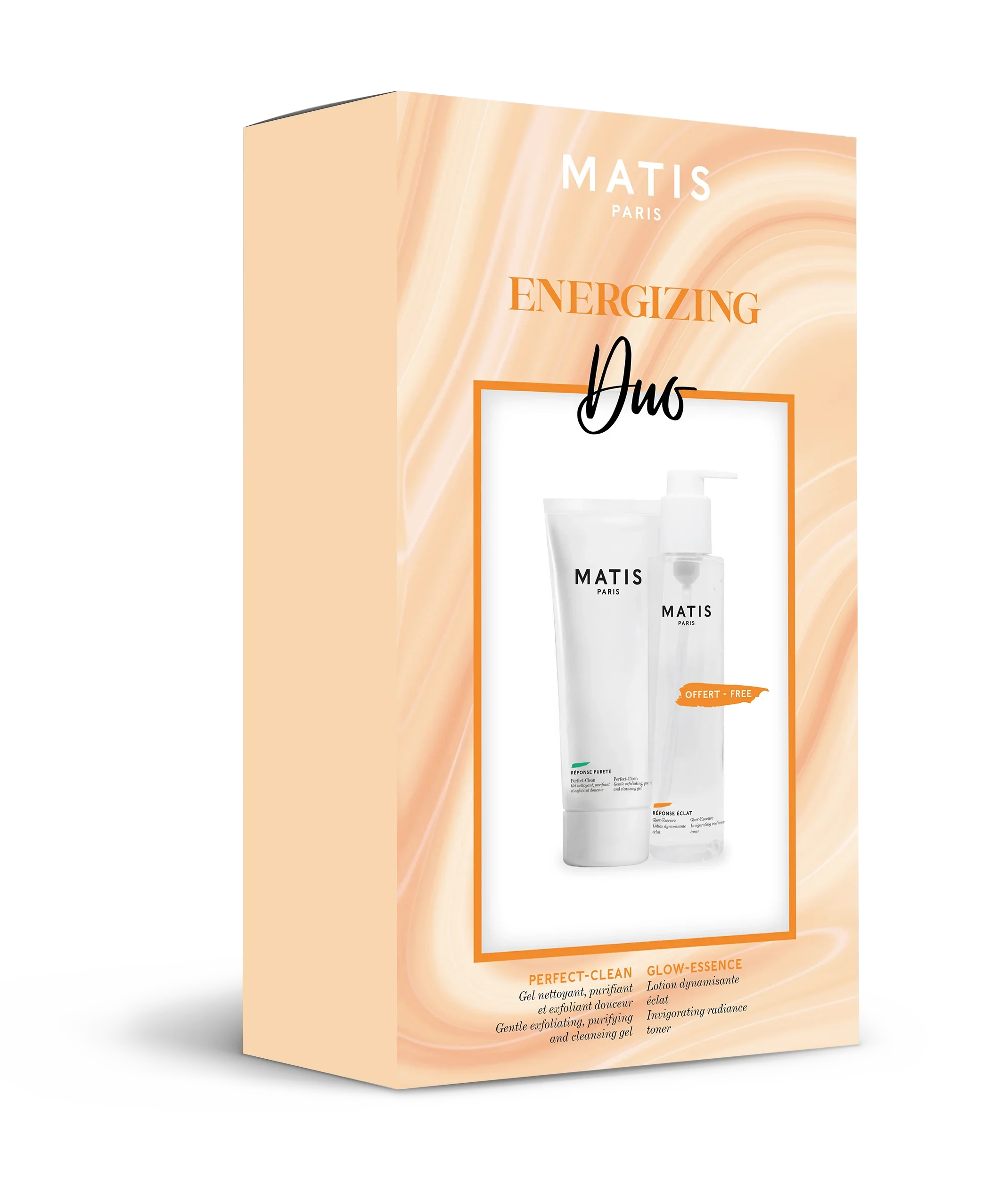 Matis Energizing Duo set: Cleanser & toner targeting dead skin cells rejuvenation