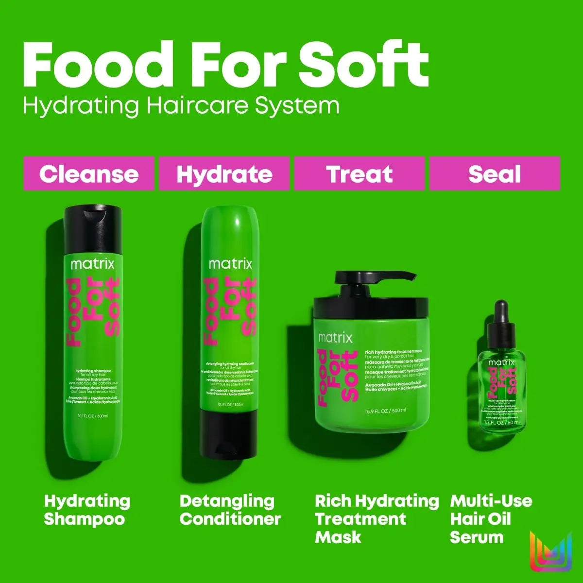 Matrix Food For Soft Hydrating Haircare: Shampoo, Conditioner, Mask & Oil for Dry Hair