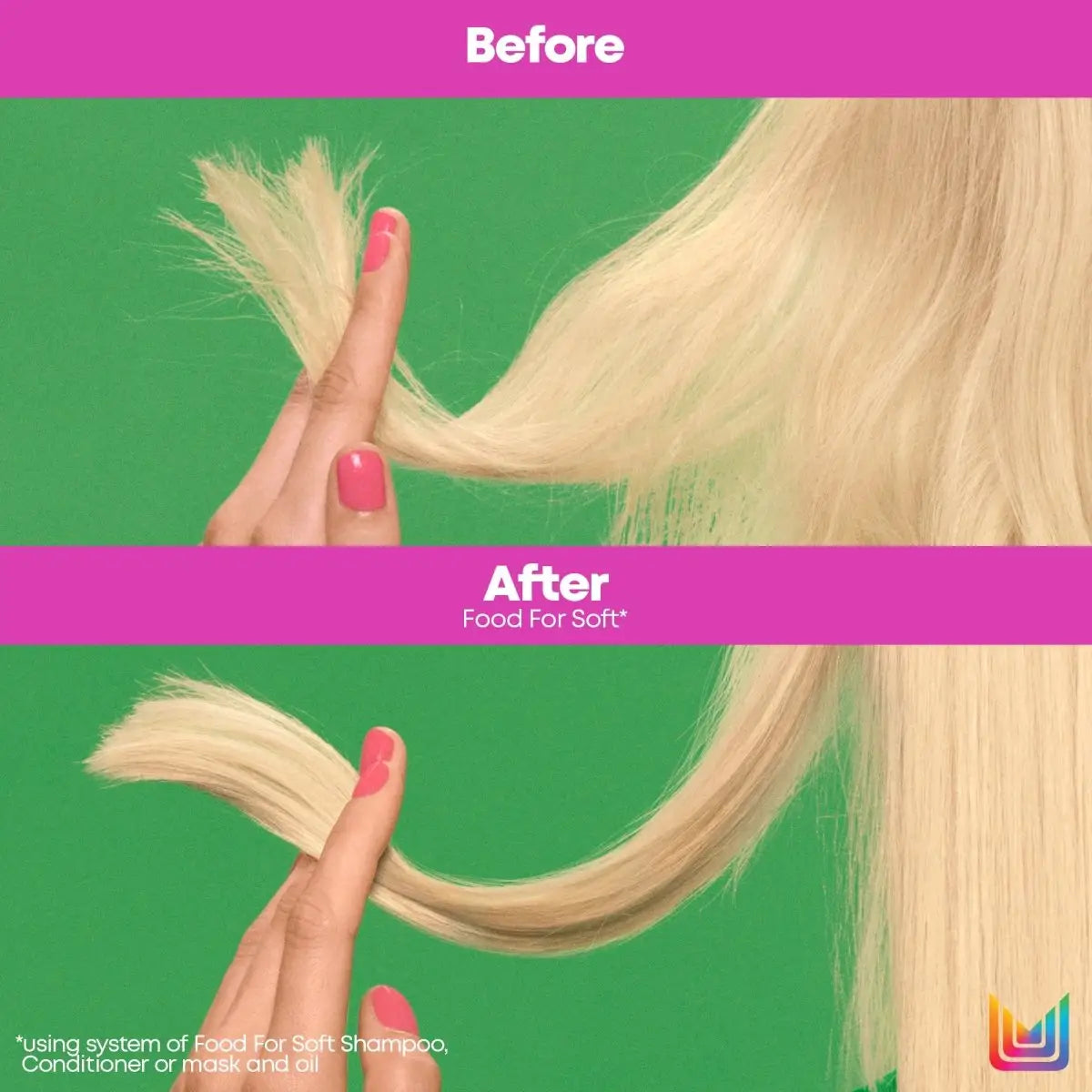 Before & After: Damaged Hair Repaired with Hair Treatment. Hair Transformation.