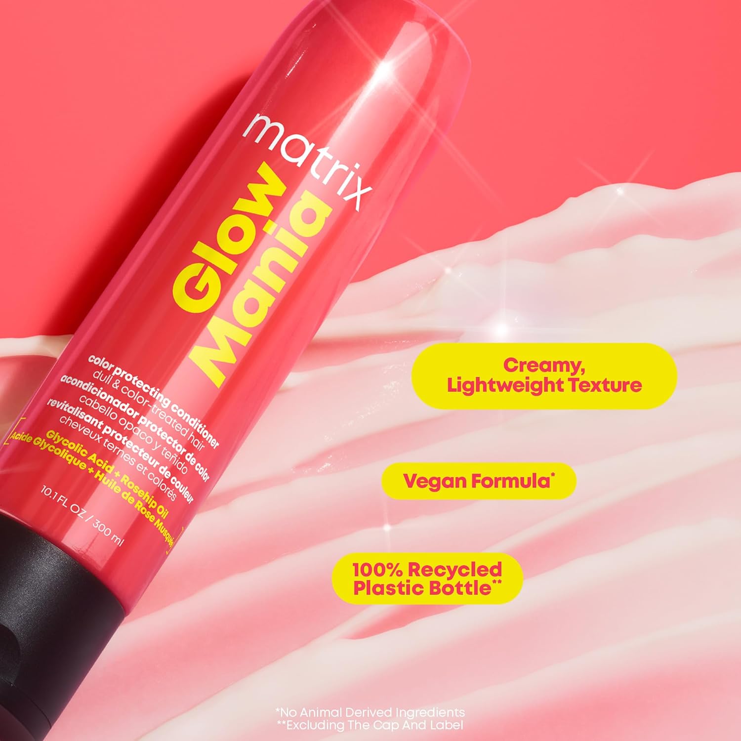 Matrix Glow Mania Conditioner - Preserves Color Vibrancy and Enhances Shine for dull, color-treated hair, sulfate-free.