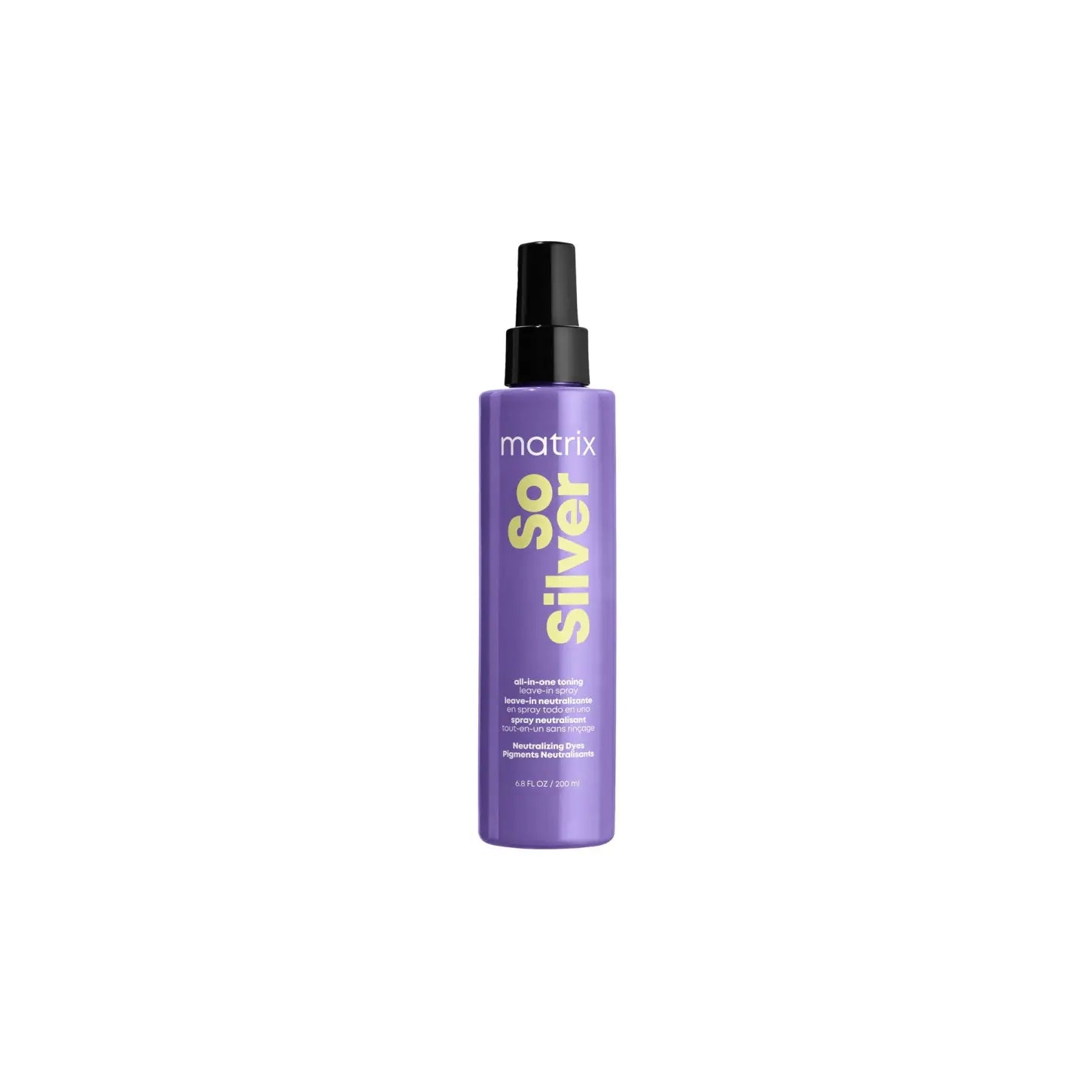 Matrix So Silver All-In-One Toning Spray for Blonde & Grey Hair. Purple Toning Leave-In Spray.