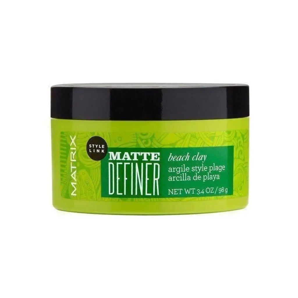 Matrix Style Link Matte Definer - 100ml: Bright Green & Black Beach Clay Styling Product