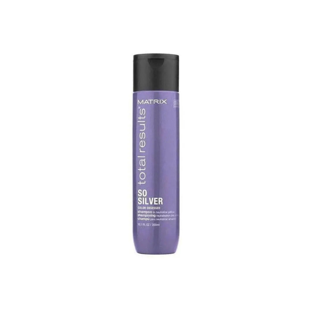 Purple bottle of Matrix Total Results Color Obsessed So Silver Shampoo - 300ml