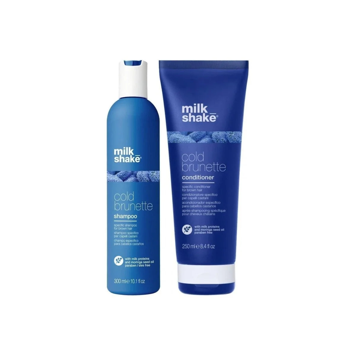 Milkshake Cold Brunette Shampoo & Conditioner Bundle:  Brunette Hair Care, Toner, Shampoo, Conditioner, Enhance Cool Tone.