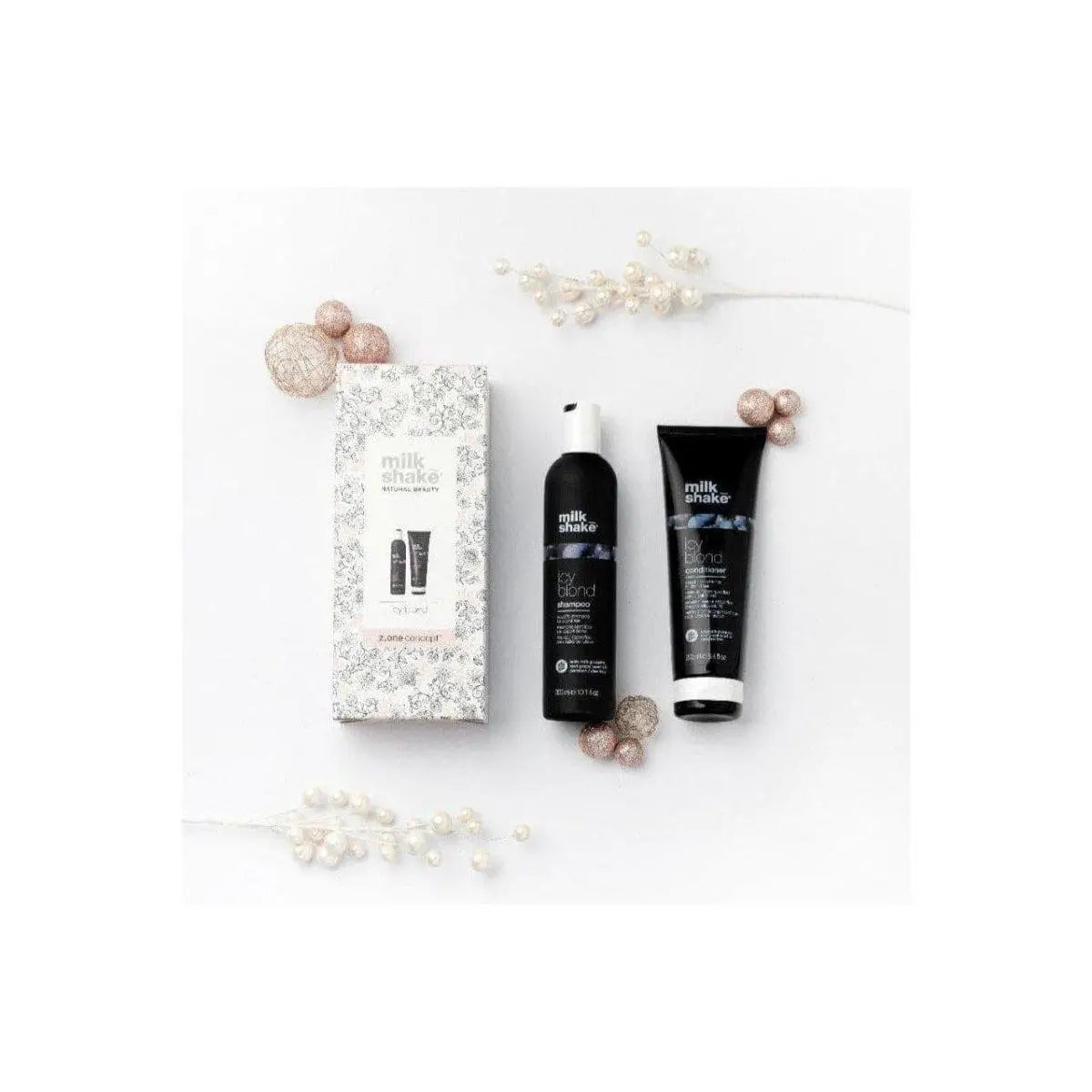 Milkshake Icy Blond Duo Gift Set: Shampoo & Conditioner for Cool Blonde Hair. Milk_Shake Brand Hair Care Products for Blonde Hair.