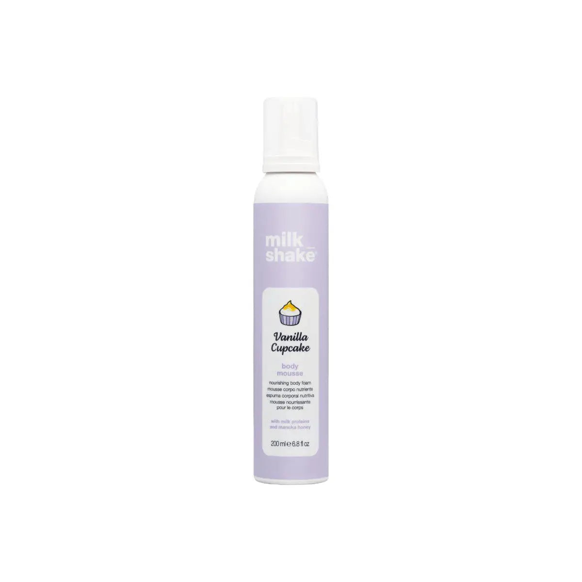 Milkshake Vanilla Cupcake Body Mousse: Moisturizing Body Foam with a Sweet Vanilla Scent - 200ml