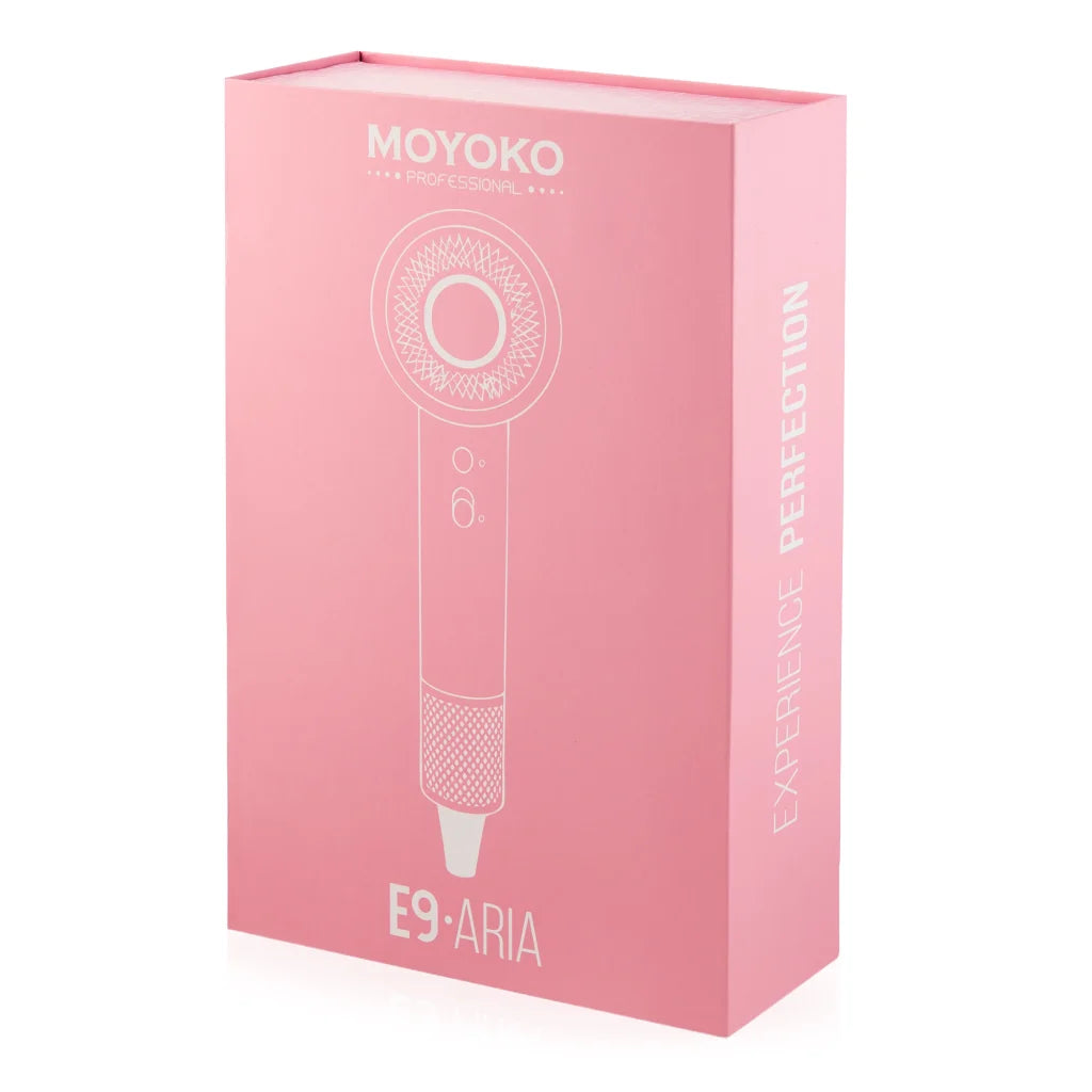 Moyoko Aria E9 Pink Hair Dryer — 3× Faster, Zero Heat Damage