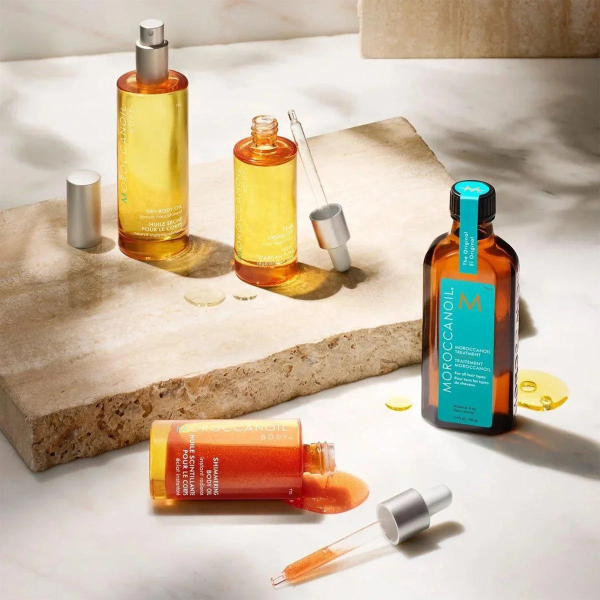 Moroccanoil Body Oil Collection: Shimmering, Dry Body Oil, Argan Oil Treatment. Radiant Skin & Hydration