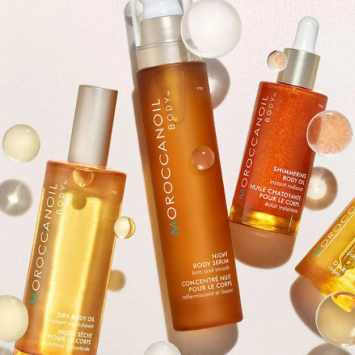 Moroccanoil Body Oil Collection: Shimmering, Dry, & Night Body Serum - Radiance & Hydration Skincare Products