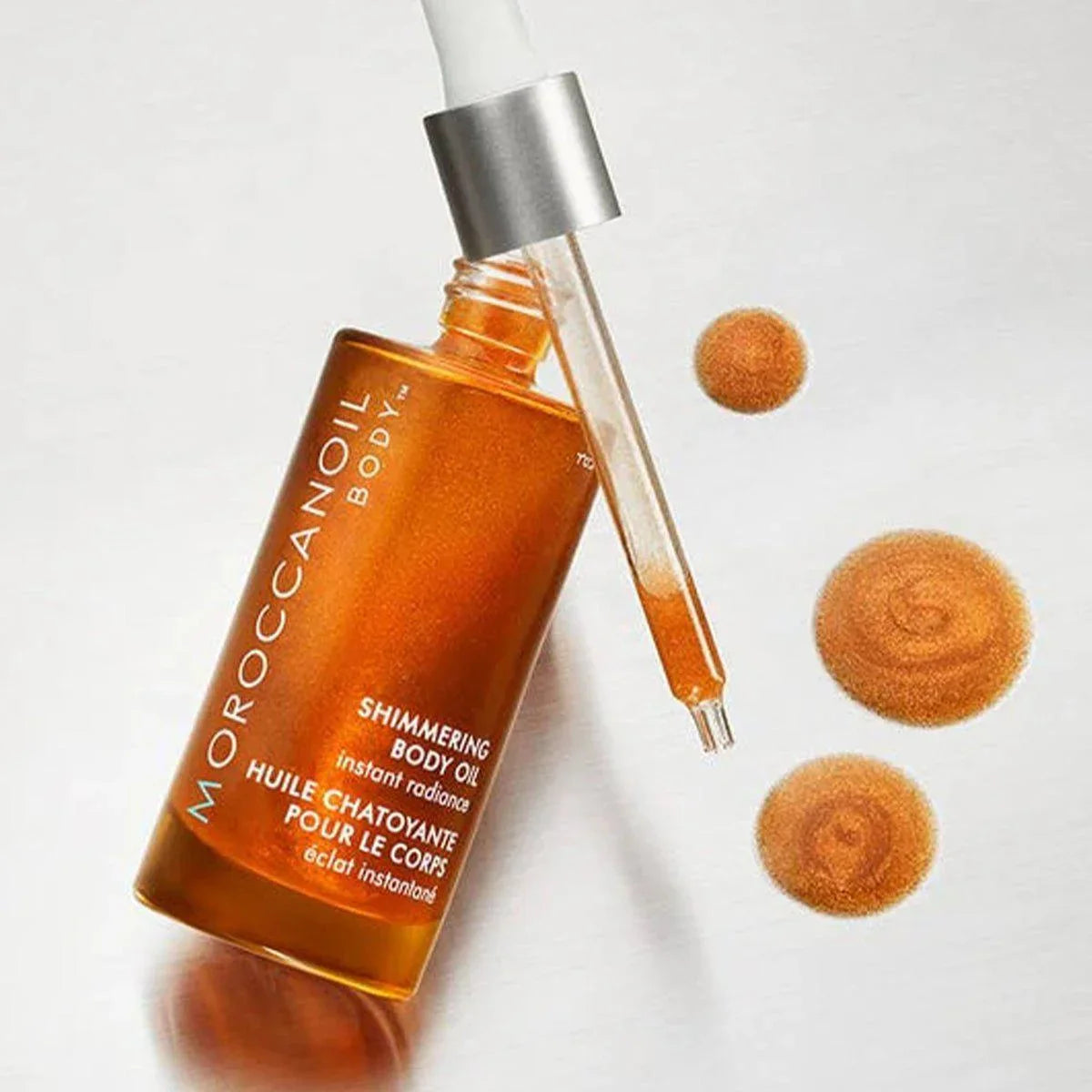Moroccanoil Body Shimmering Oil: Hydrating Body Oil for Radiant Glow - Bottle with Dropper