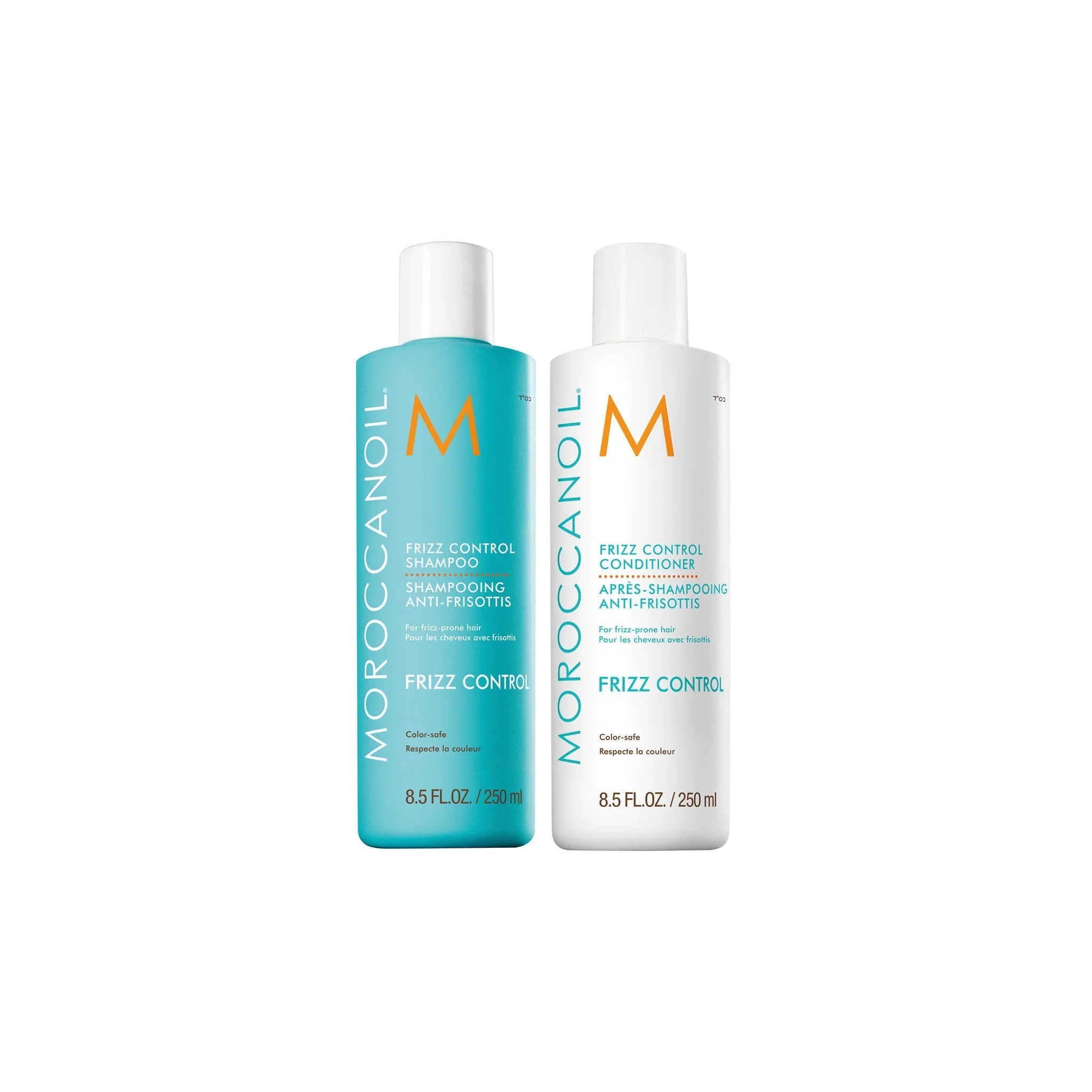 Moroccanoil Frizz Control Set: Shampoo & Conditioner. Fight Frizz, Boost Shine - Hair Care Essentials. 250ml Bottles.