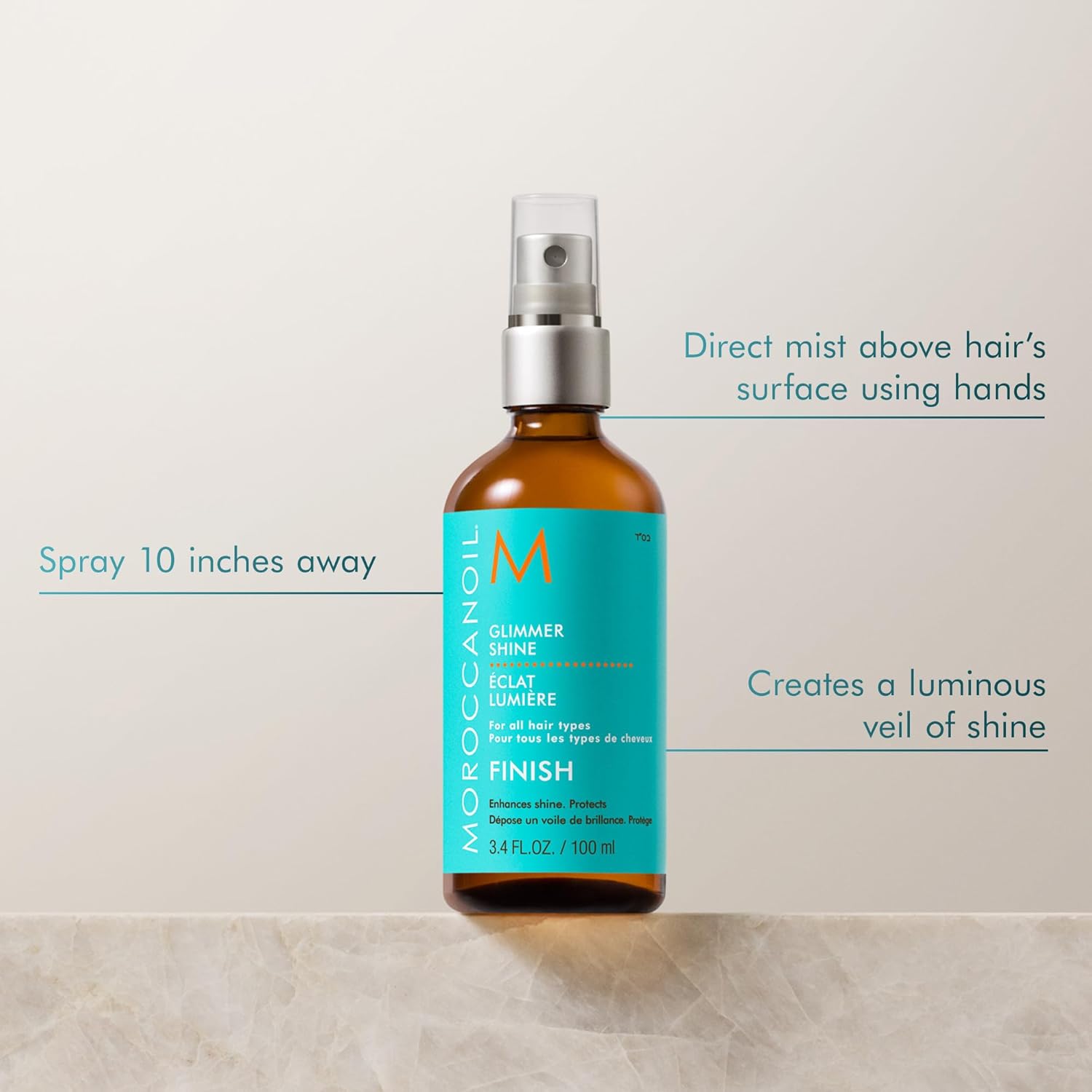 Moroccanoil Glimmer Shine Spray - Argan Oil Hair Finishing Spray 100ml