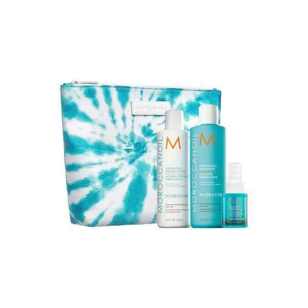 Moroccanoil Hydration Set: Shampoo, Conditioner & Cosmetic Bag. Argan Oil Hair Care for Dry Hair.