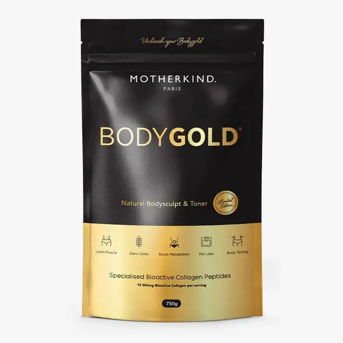 Motherkind Bodygold Collagen 750g - Body Sculpting & Toning Supplement - Lean Muscle, Zero Carbs, Fat Loss - Buy Now!