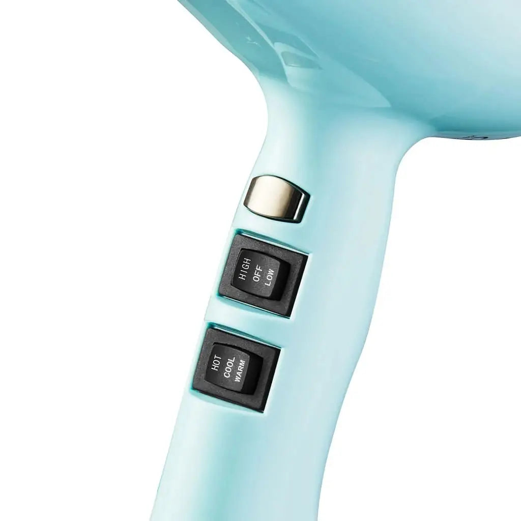 Moyoko E8 Blue Hair Dryer: Handle, Buttons, Settings - Professional Hair Styling Tool