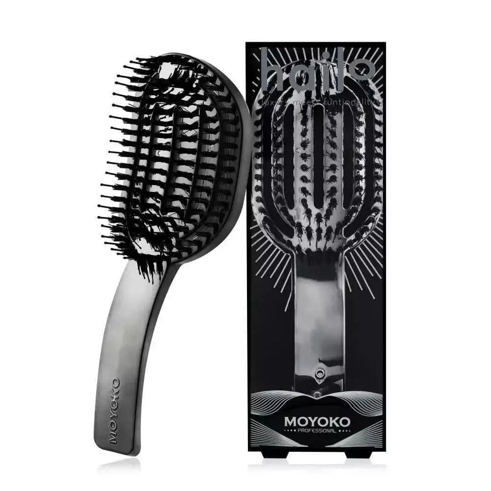 Moyoko Hailo Detangling Brush – Gun Chrome - Shampoo